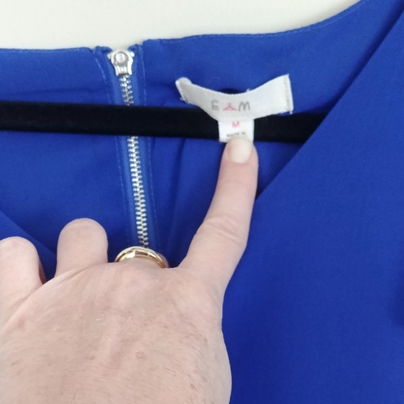 E and M Royal Blue Blouse - Picture 5 of 7